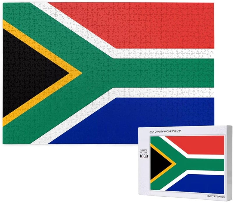 لغز علم جنوب إفريقيا 1000 قطعة للكبار ديكور المنزل 29.5 × 19.7 بوصة - Image 1